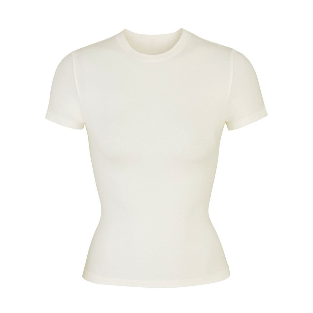 SKIMS Cotton Jersey T-Shirt (Small, Bone)